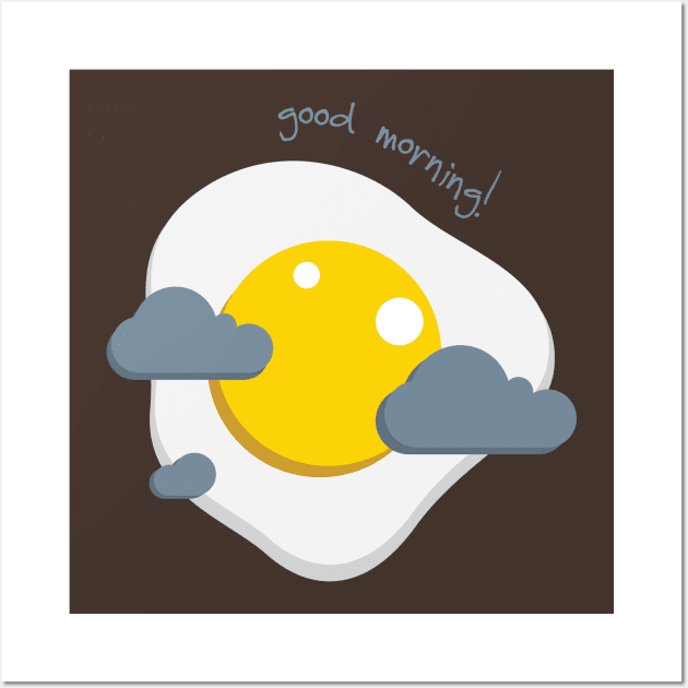 Good Morning Egg Cloud Wall Art by teeleoshirts